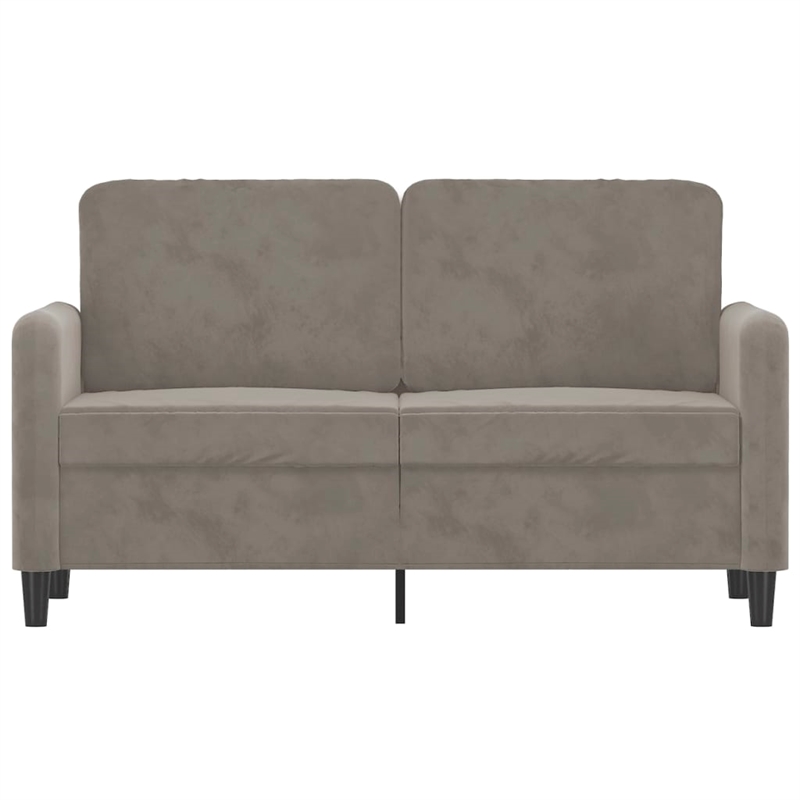 Vidaxl Metal 2-Seater Sofa in Light Grey Polyester