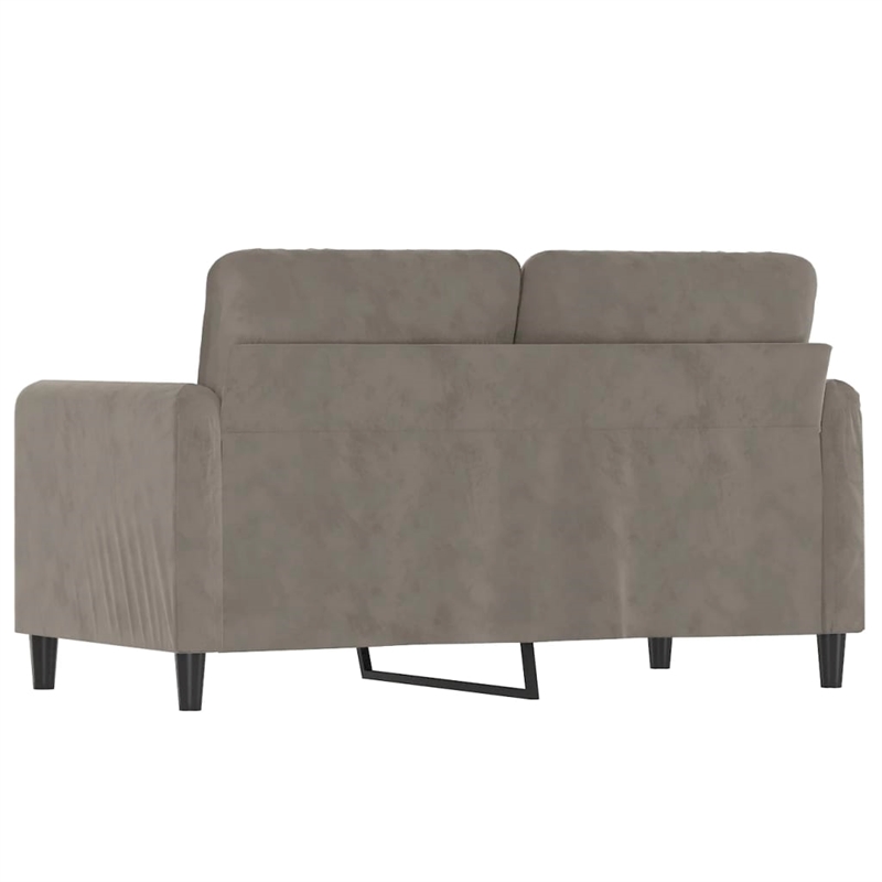 Vidaxl Metal 2-Seater Sofa in Light Grey Polyester