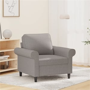 Vidaxl Single Sofa Chair in Light Grey Polyester