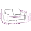 Vidaxl 2-Seater Sofa in Light Grey Polyester