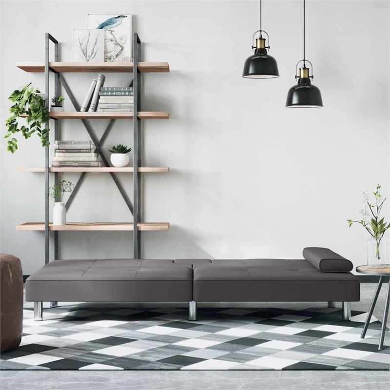 Vidaxl Sleeper Sofa Bed in Gray Fabric