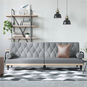 Vidaxl Standard Sofa Bed in Light Grey Fabric