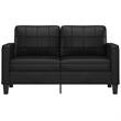 Vidaxl Durable 2-Seater Sofa in Black Faux Leather