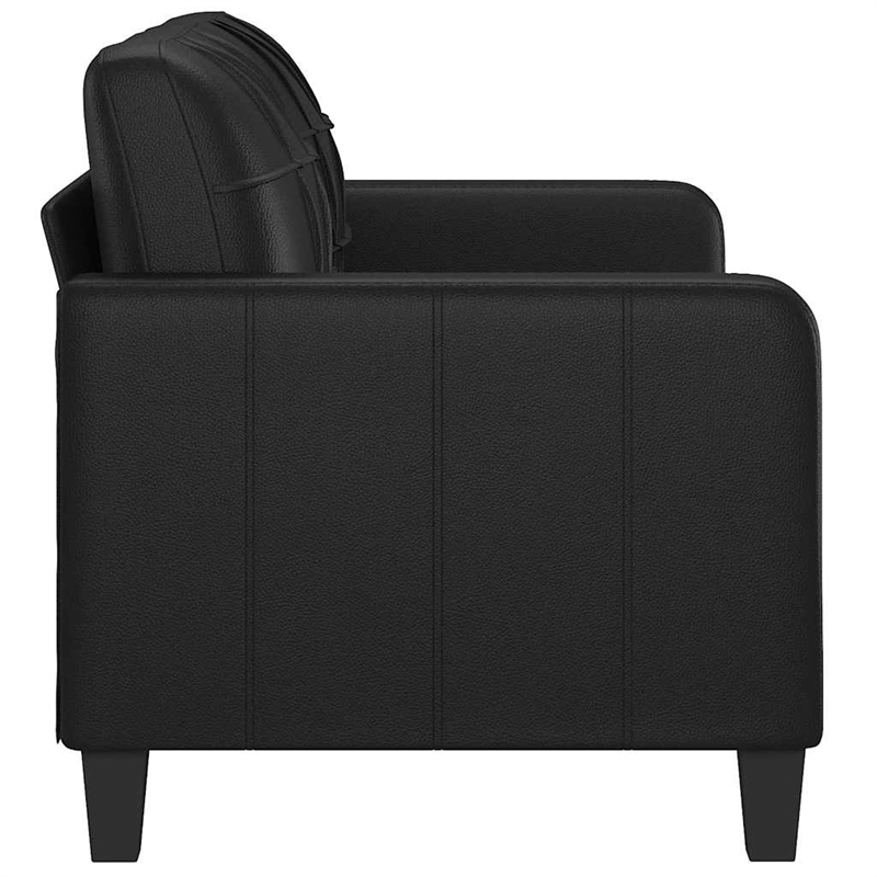 Vidaxl Durable 2-Seater Sofa in Black Faux Leather