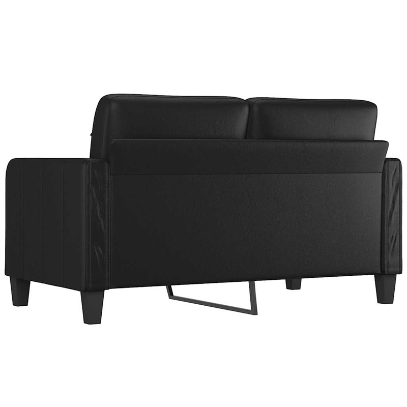 Vidaxl Durable 2-Seater Sofa in Black Faux Leather