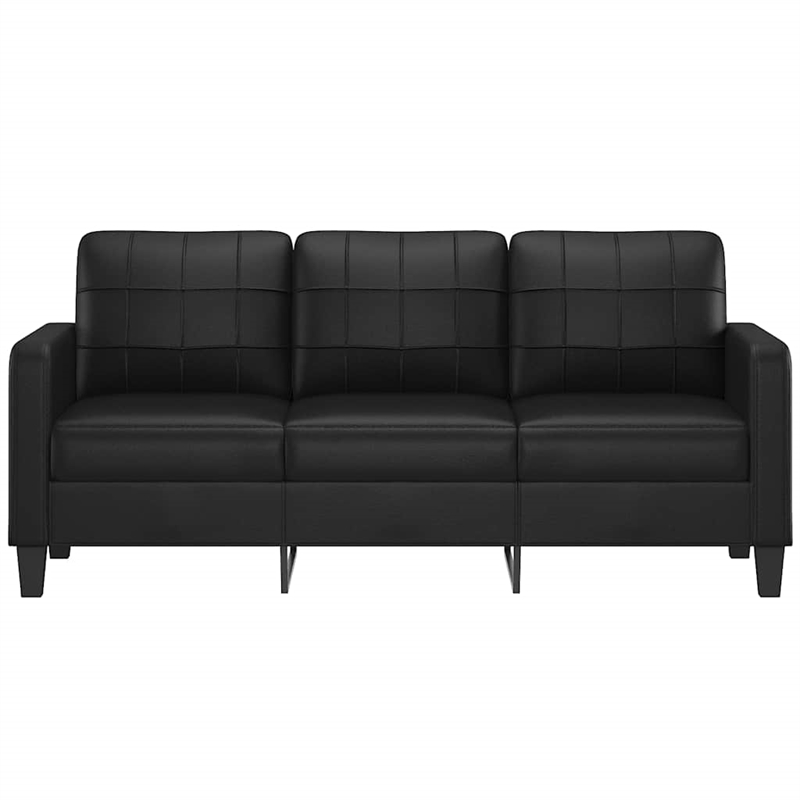 Vidaxl 3-Seater Sofa Black