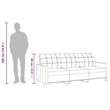 Vidaxl Durable Faux Leather 3-Seater Sofa in Cappuccino