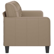 Vidaxl Durable Faux Leather 3-Seater Sofa in Cappuccino