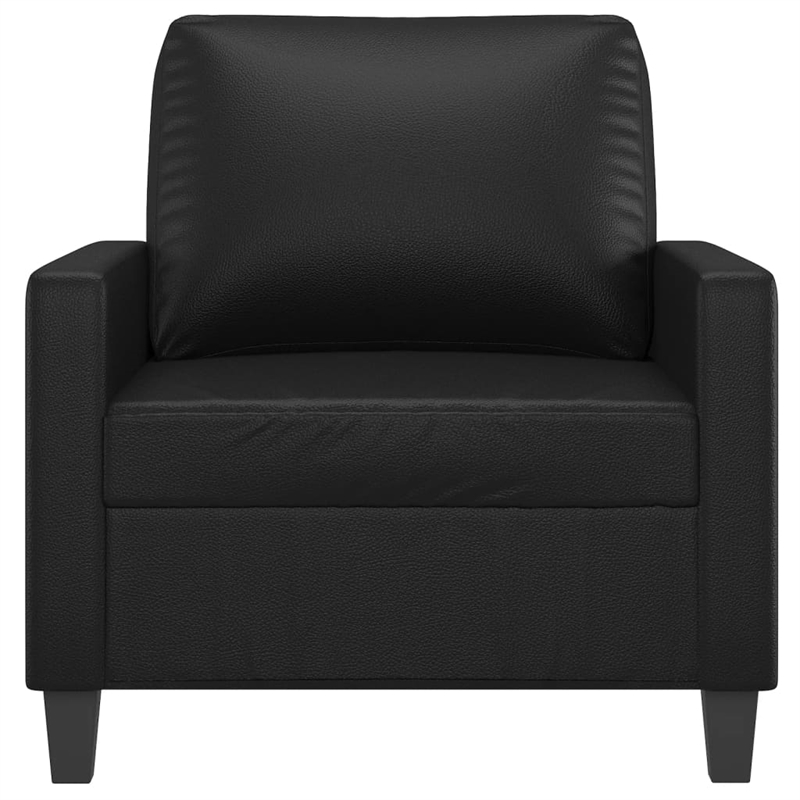 Vidaxl Single Sofa Chair in Black Faux Leather