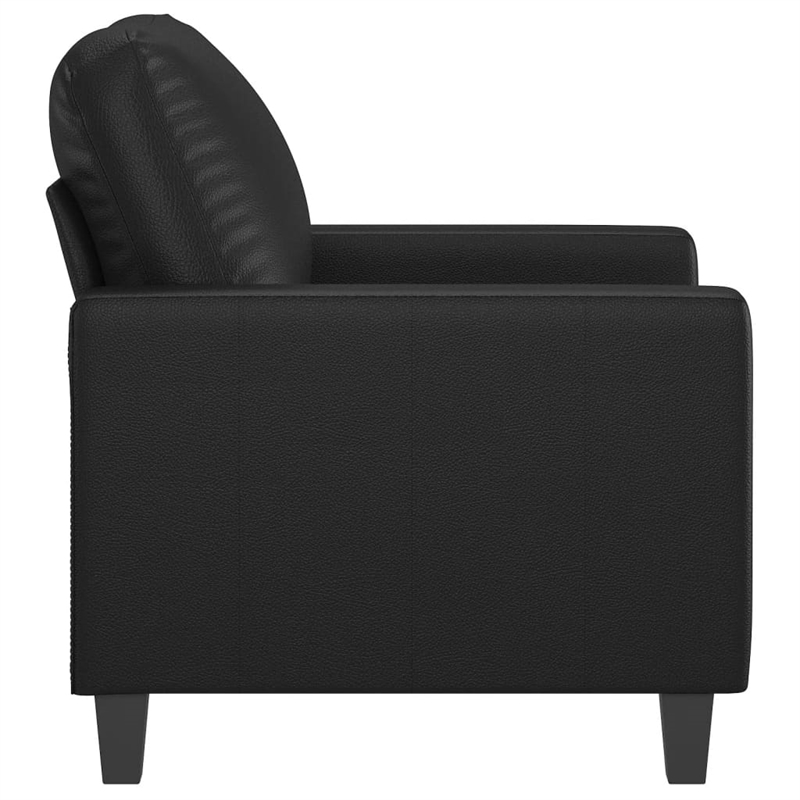 Vidaxl Single Sofa Chair in Black Faux Leather