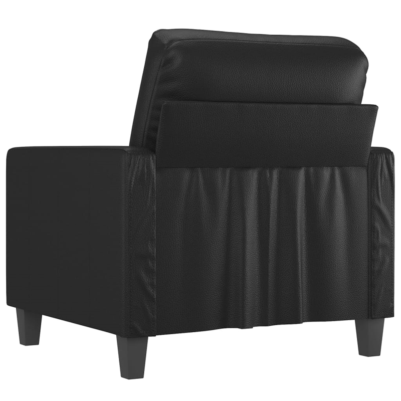 Vidaxl Single Sofa Chair in Black Faux Leather