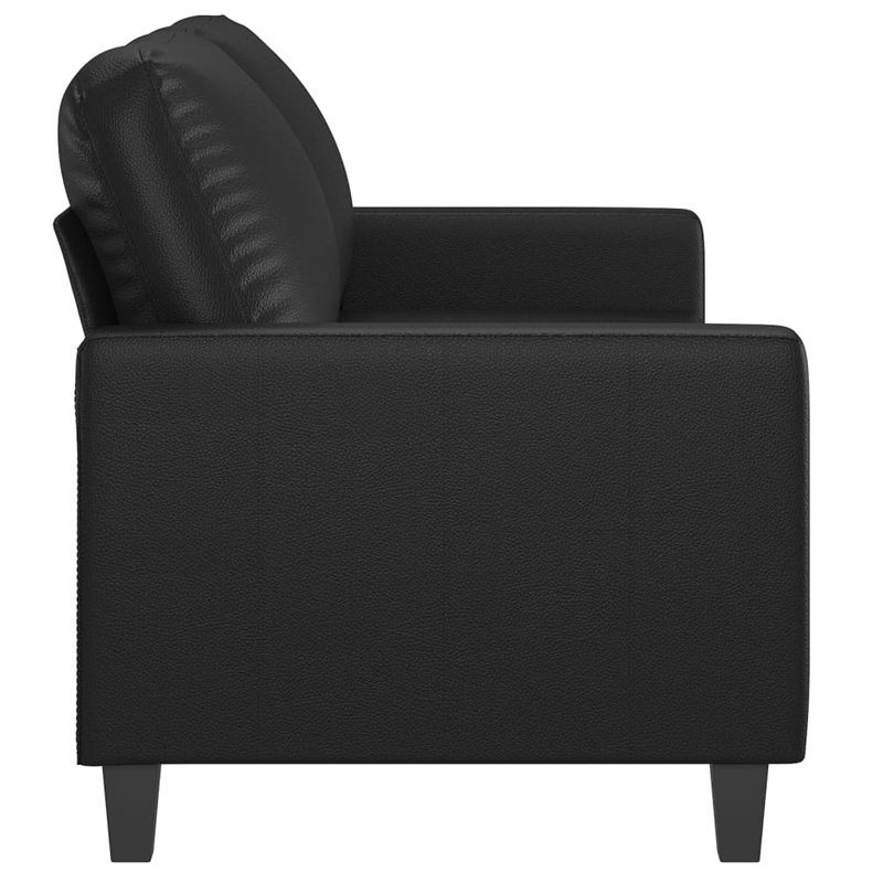 Vidaxl 2-Seater Sofa in Black Faux Leather