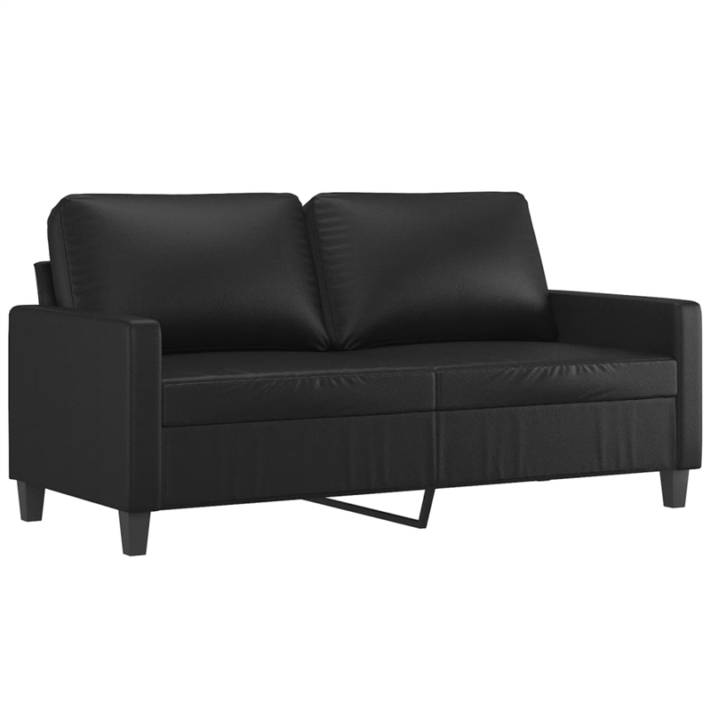 Vidaxl 2-Seater Sofa in Black Faux Leather