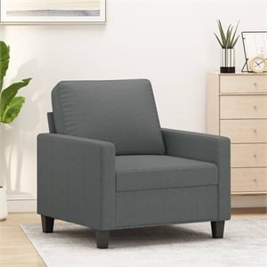 Vidaxl Single Sofa Chair in Dark Grey Fabric