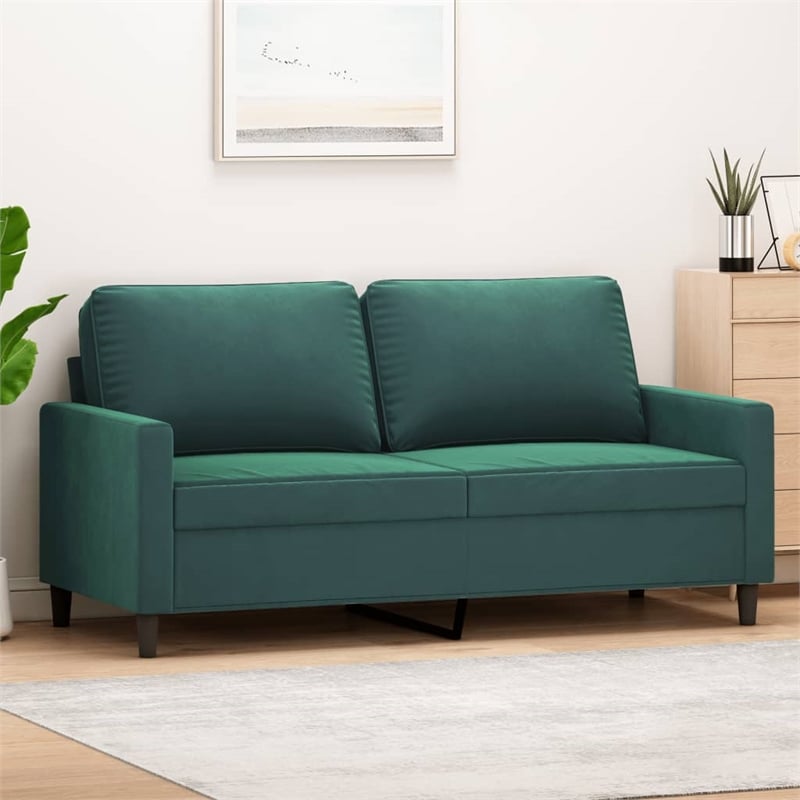 Vidaxl 2-Seater Sofa in Dark Green