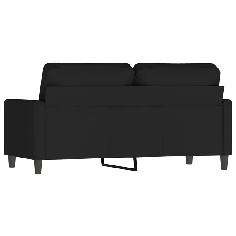 Vidaxl Metal 2-Seater Sofa in Black Polyester Velvet