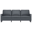 Vidaxl Metal 3-Seater Sofa in Dark Gray Velvet