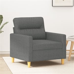 Vidaxl Single Sofa Chair in Dark Gray Fabric