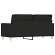 Vidaxl Metal 2-Seater Sofa in Black Polyester