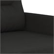Vidaxl Metal 3-Seater Sofa in Black Polyester Fabric