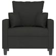 Vidaxl Single Sofa Chair in Black Polyester