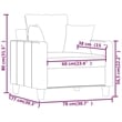 Vidaxl Single Sofa Chair in Black Polyester