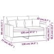 Vidaxl 2-Seater Sofa in Dark Grey Fabric