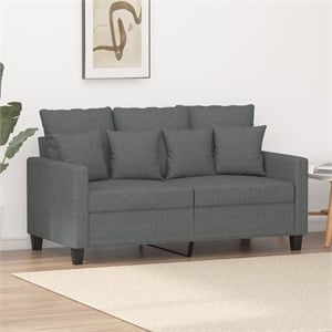 Vidaxl 2-Seater Sofa in Dark Grey Fabric