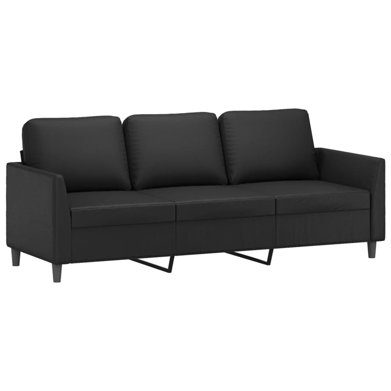 Vidaxl 3-Seater Sofa in Black