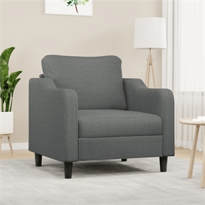 Vidaxl Single Sofa Chair in Dark Grey Fabric