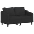 Vidaxl 2-Seater Sofa in Black Fabric