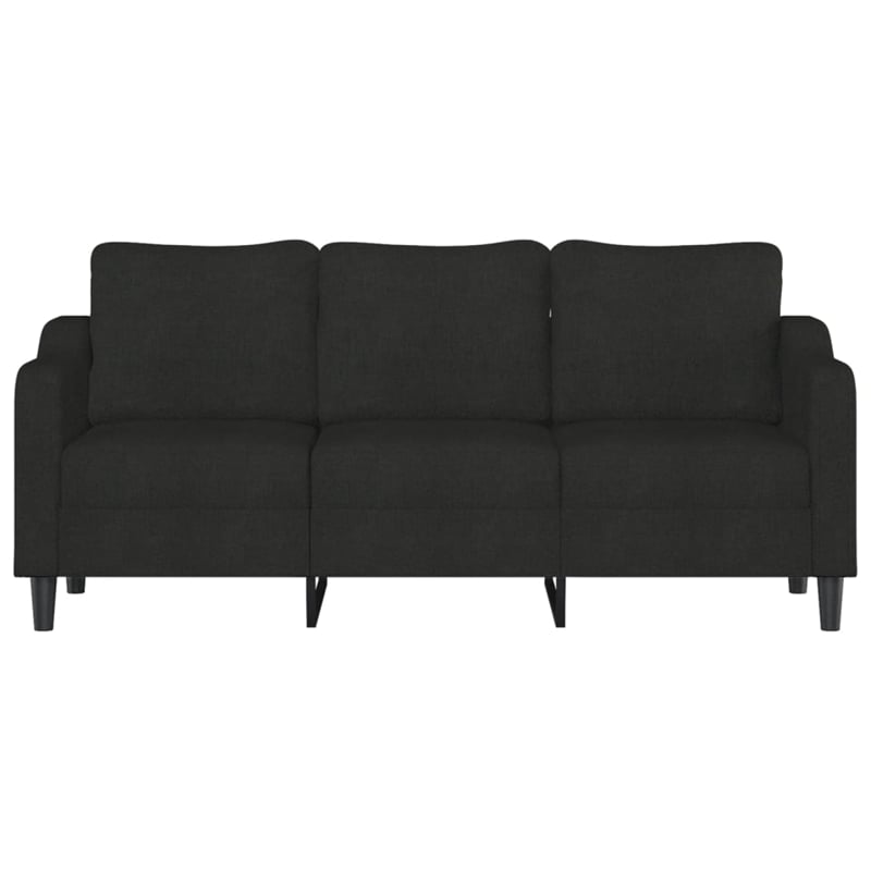 Vidaxl 3-Seater Sofa in Black Fabric