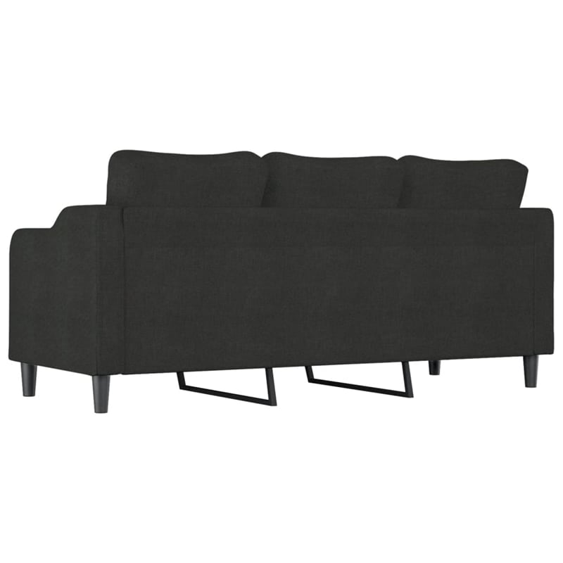 Vidaxl 3-Seater Sofa in Black Fabric
