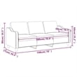 Vidaxl 3-Seater Sofa in Black Fabric