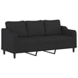 Vidaxl 3-Seater Sofa in Black Fabric