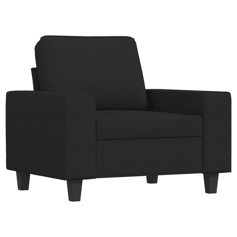 Vidaxl Single Sofa Chair in Black Polyester