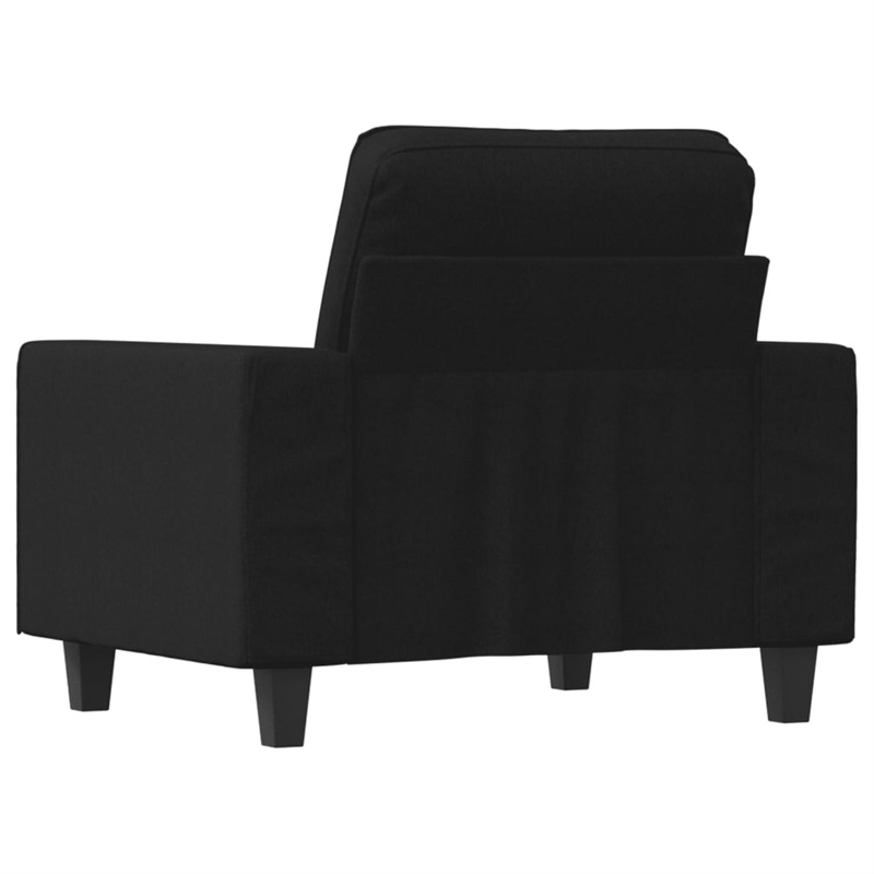 Vidaxl Single Sofa Chair in Black Polyester