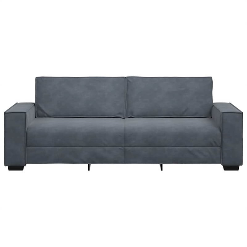 Vidaxl 3-Seater Sofa in Dark Grey Velvet