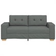 Vidaxl Loveseat Sofa Dark Grey in Polyester Fabric