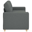 Vidaxl Loveseat Sofa Dark Grey in Polyester Fabric