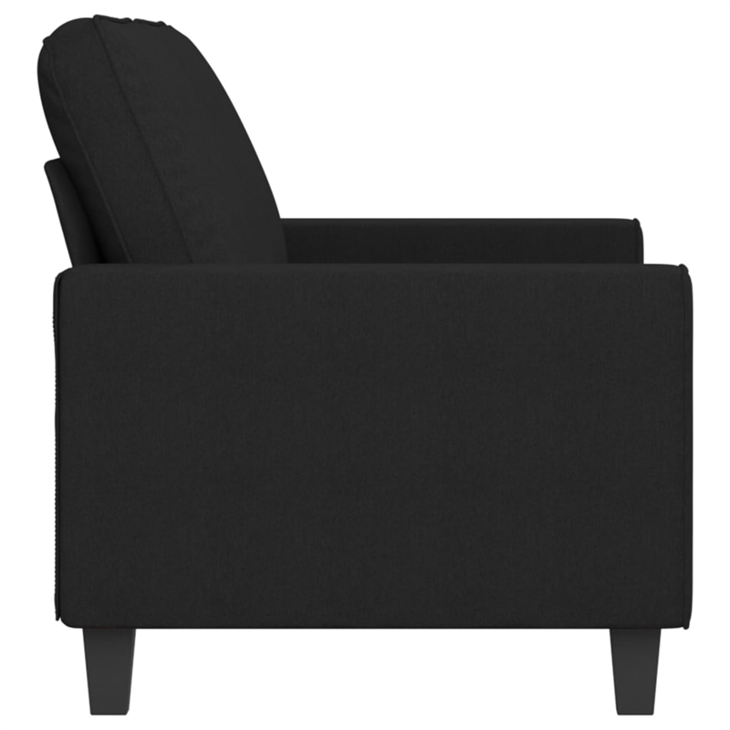 Vidaxl Metal 2-Seater Sofa in Black Fabric