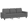Vidaxl 3-Seater Sofa in Dark Grey Fabric