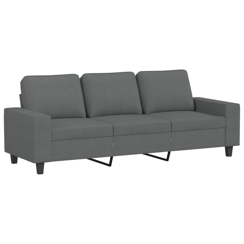 Vidaxl 3-Seater Sofa in Dark Grey Fabric