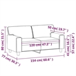 Vidaxl 2-Seater Sofa in Black Faux Leather