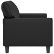 Vidaxl 2-Seater Sofa in Black Faux Leather