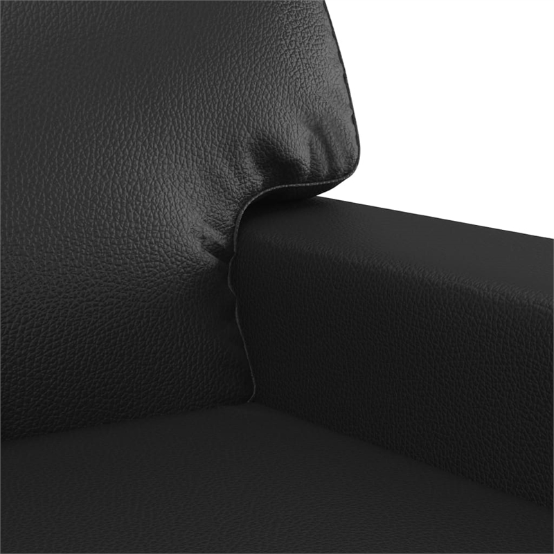 Vidaxl 2-Seater Sofa in Black Faux Leather