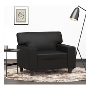 Vidaxl Single Sofa Chair in Black Faux Leather