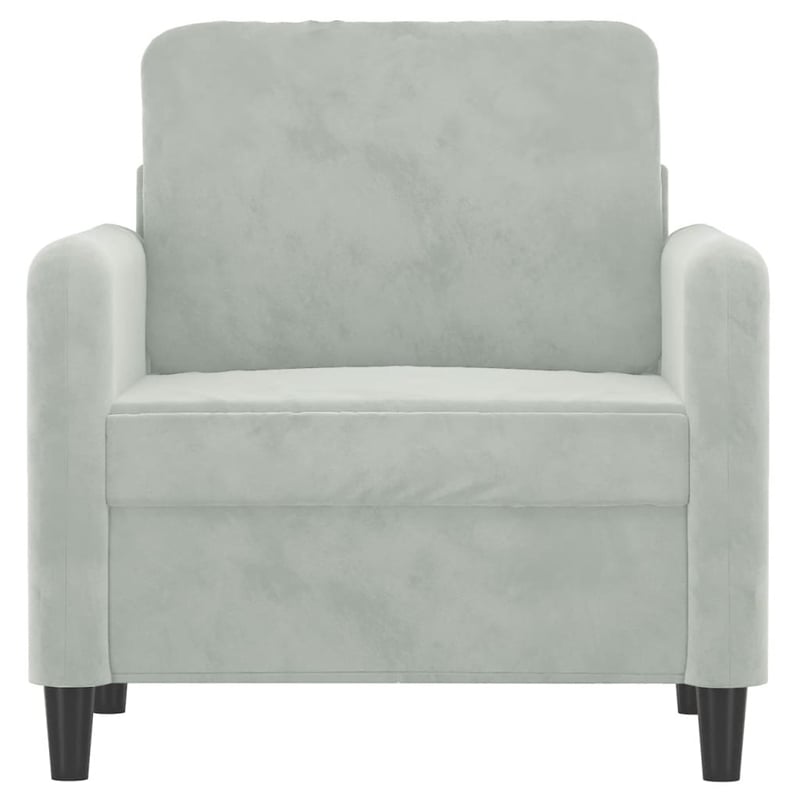 Vidaxl Single Sofa Chair in Light Grey Polyester