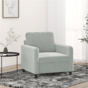 Vidaxl Single Sofa Chair in Light Grey Polyester