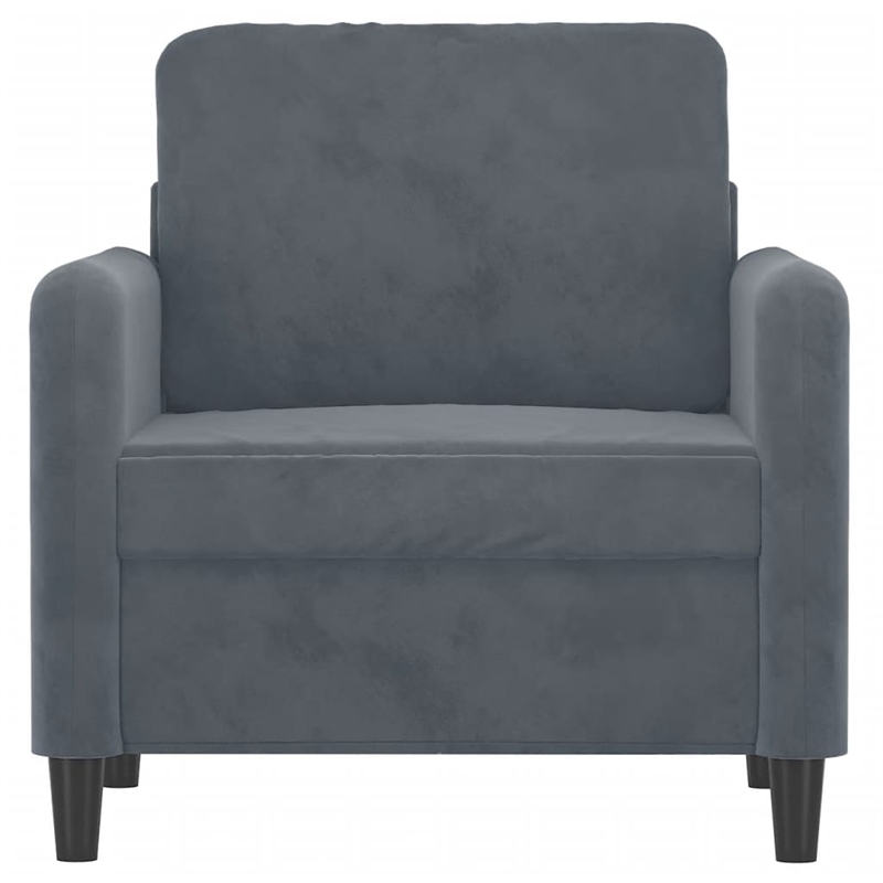 Vidaxl Single Sofa Chair in Dark Grey Polyester